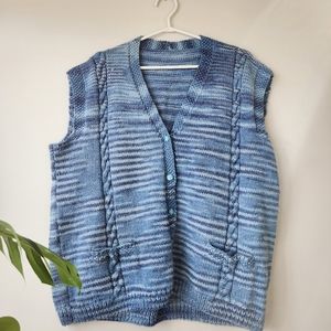 Vintage hand knit vest